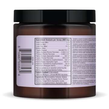 Bark & Whiskers Digestive Enzymes Kibble Diet, for Dogs & Cats, 4.23 oz. (120 g), 150 Scoops, Promotes Carb & Starch Breakdown, Veterinarian Formulated, Non-GMO, Dr. Mercola