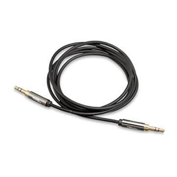 Amazon Basics 3.5mm Aux Audio Cable for Stereo Speaker or Subwoofer with Gold-Plated Plugs, 4 Foot, Black