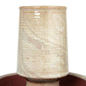 Stoneware Match Holder with Striker Plate, Reactive Glaze, Grey (Each One Will Vary)