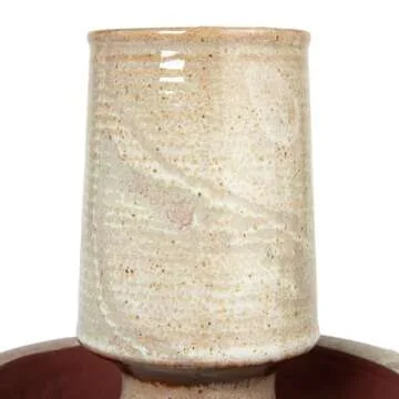 Stoneware Match Holder with Striker Plate, Reactive Glaze, Grey (Each One Will Vary)