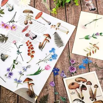 200 Pcs Floral Vintage Scrapbooking Stickers for DIY