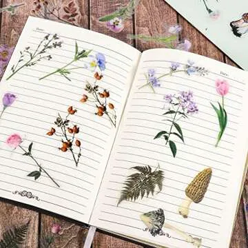 200 Pcs Floral Vintage Scrapbooking Stickers for DIY