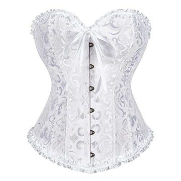 Elegant SZIVYSHI Corset Tops for Women - Vintage Lace Bodysuit