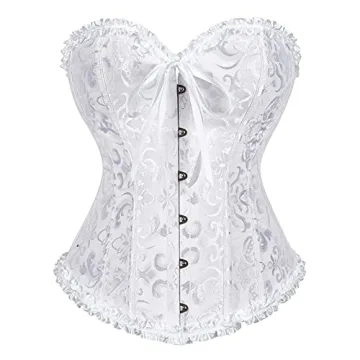Elegant SZIVYSHI Corset Tops for Women - Vintage Lace Bodysuit