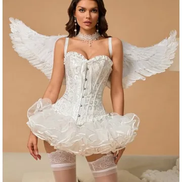 SZIVYSHI Women's Corset Tops - Vintage Lace Style