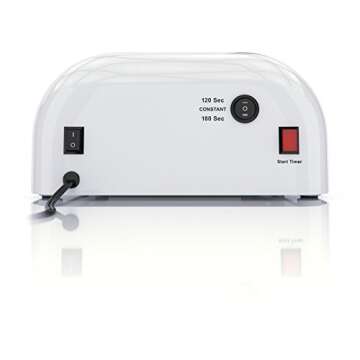 nailstar Professional 36 Watt UV Nail Dryer Nail Lamp for Gel with 120 and 180 Second Timers + 4 x 9W Bulbs Included