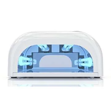 nailstar Professional 36 Watt UV Nail Dryer Nail Lamp for Gel with 120 and 180 Second Timers + 4 x 9W Bulbs Included