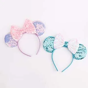 DRESHOW Mouse Ears Headbands for Magical Disney Fun