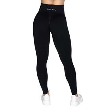 Sunzel Scrunch Butt Lifting Leggings for Women High Waisted Seamless Workout Leggings Gym Tights Tummy Control Yoga Pants Black
