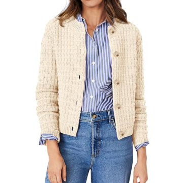 PRETTYGARDEN Women's Soft Cotton Knit Cardigan - Elegant & Versatile