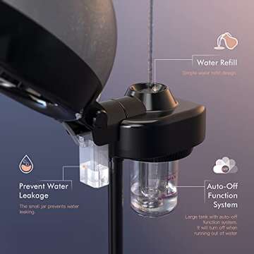 TASALON Standing Hair Steamer for Deep Conditioning - Hooded Steam Cap for Natural, Dyed Hair - Professional Steamer for Hydration, Dry Hair Treatment-Heated Micro Mist Steamer for Spa, Home Use