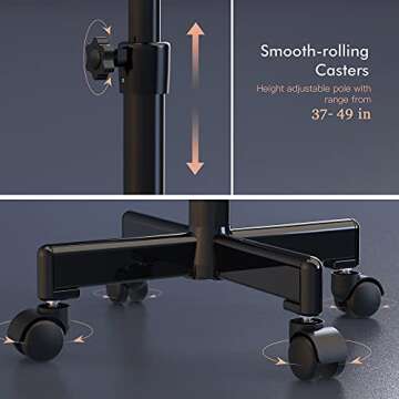 TASALON Standing Hair Steamer for Deep Conditioning - Hooded Steam Cap for Natural, Dyed Hair - Professional Steamer for Hydration, Dry Hair Treatment-Heated Micro Mist Steamer for Spa, Home Use