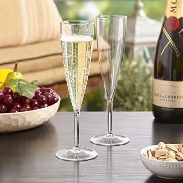 Durable BPA-Free Champagne Flutes Set | Made in USA