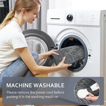 SameBed Heating Pad for Back Pain Relief, Electric Heating Pads for Cramps with Auto Shut Off, Moist/Dry Heat Therapy, Holiday Christmas Gifts for Women Men Mom Dad (12"x24"), Gray