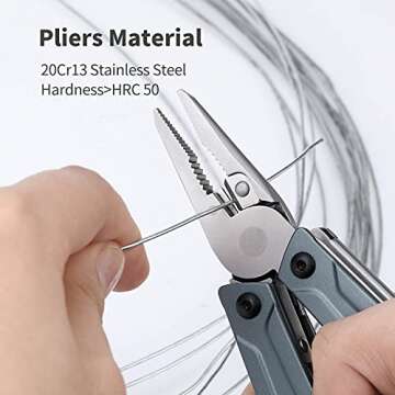 NexTool Multitool with Dual Safety Locking, 14 in 1 Multi-Tool with Pocket Knife, 9 in 1 Bits Set and Serrated Knife, Multitool Knife Perfect for Camping, Fishing, Bushcraft (Sailor Pro)