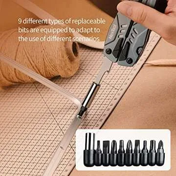 NexTool Multitool with Dual Safety Locking, 14 in 1 Multi-Tool with Pocket Knife, 9 in 1 Bits Set and Serrated Knife, Multitool Knife Perfect for Camping, Fishing, Bushcraft (Sailor Pro)