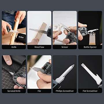 NexTool Multitool with Dual Safety Locking, 14 in 1 Multi-Tool with Pocket Knife, 9 in 1 Bits Set and Serrated Knife, Multitool Knife Perfect for Camping, Fishing, Bushcraft (Sailor Pro)