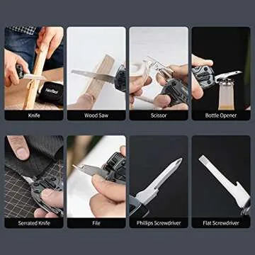 NexTool Multitool with Dual Safety Locking, 14 in 1 Multi-Tool with Pocket Knife, 9 in 1 Bits Set and Serrated Knife, Multitool Knife Perfect for Camping, Fishing, Bushcraft (Sailor Pro)