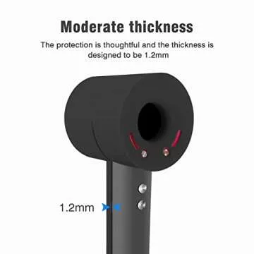 Silicone Case for Dyson Hair dryer washable Anti-Scratch Shockproof Dust Proof Travel Protective Case Cover for Dyson Hair Dryer Black (Black)