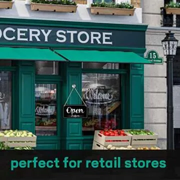 CARGEN Open Signs - Double Sided Open Closed Sign Business Hours Hanging with Rope Hours of Operation for Business Walls Window Shop Bar Hotel