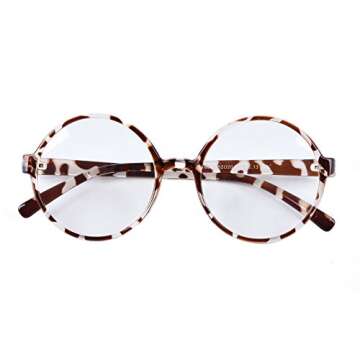 Agstum Retro Round Glasses Frame Clear Lens Fashion Circle Eyeglasses 52mm