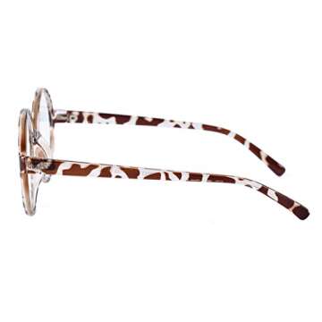 Agstum Retro Round Glasses Frame Clear Lens Fashion Circle Eyeglasses 52mm