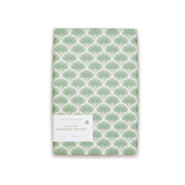 Two's Company Palm Tree Set of 3 Cheese Knives Gift Set