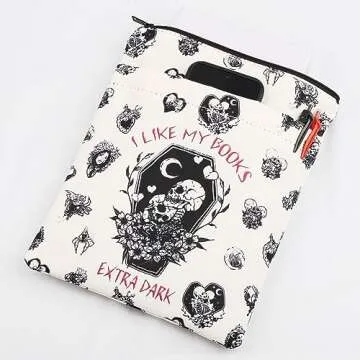 JNIAP Dark Romance Book Sleeve Dark Romance Reader Gifts I Like My Books Extra Dark Gifts Dark Romance Reader Merch Morally Grey Book Sleeve (Extra Dark)