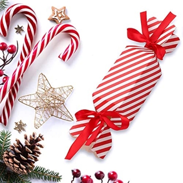 DARENYI 50 Pcs Christmas Candy Boxes with Ribbon