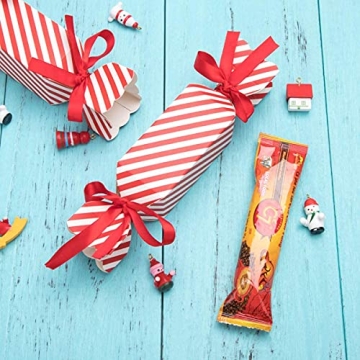 DARENYI 50 Pcs Christmas Candy Boxes with Ribbon