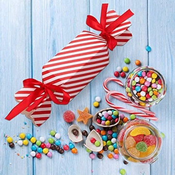 DARENYI 50 Pcs Christmas Candy Boxes with Ribbon