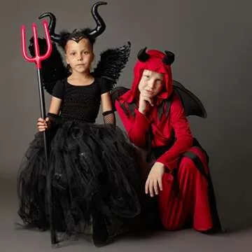 4E's Novelty 44" Devil Pitchfork Costume Accessories for Women Adult & Kids, Collapsible Plastic Red...