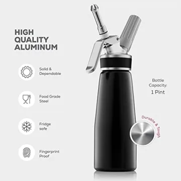 FineDine Professional Whipped-Cream Dispenser for Chefs