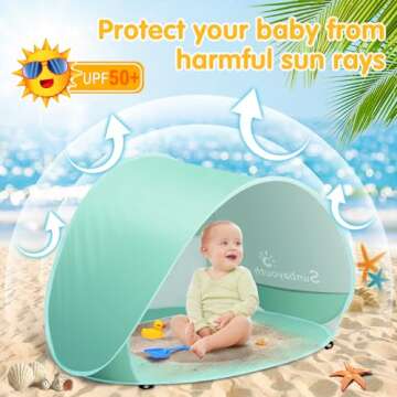 Sunba Youth Baby Beach Tent & Pool - UV Protection & Pop Up Design