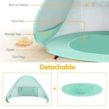 Sunba Youth Baby Beach Tent with UV Protection for Infants