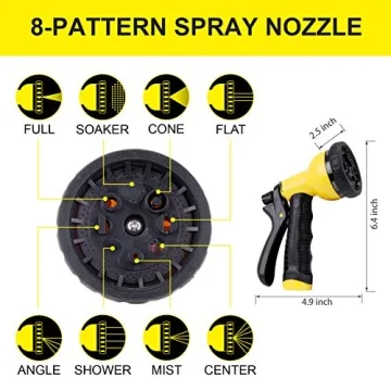 FOXEASE 50FT Metal Garden Hose - Lightweight & Durable