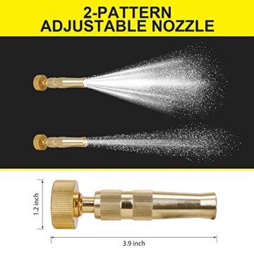 FOXEASE 50FT Metal Garden Hose - Lightweight & Durable