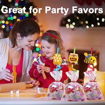 24 Bee Sunflower Honey Drinking Straws for Parties