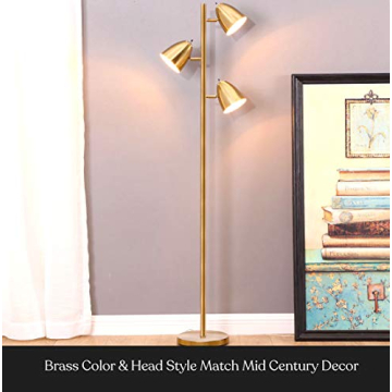 Brightech Jacob LED Standing Lamp - Modern Adjustable Floor Lighting