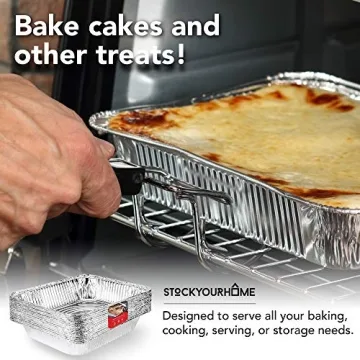9x13 Disposable Aluminum Pans - 10 Pack for Cooking
