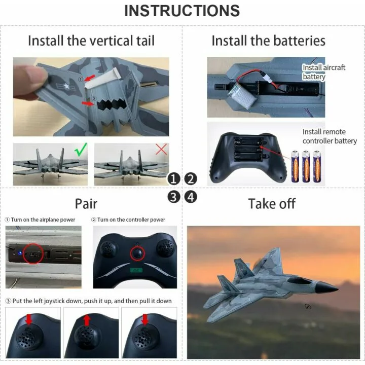 HAWK'S WORK F-22 RC Airplane - Beginner Friendly!