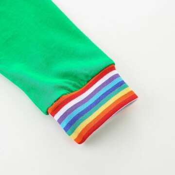 Bumeex Girl's Long Sleeve Cotton Christmas Dress