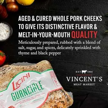 Premium Licini Guanciale Cured Pork Jowls - 12 oz