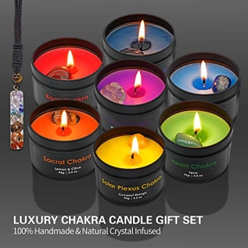 Luxury Chakra Candle Gift Set for Meditation and Relaxation