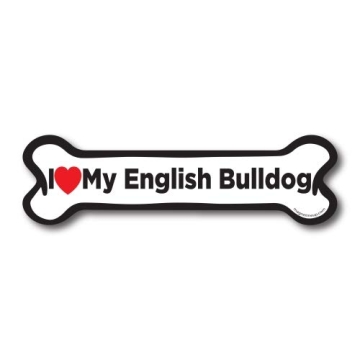 Durable I Love My English Bulldog Magnet for Cars