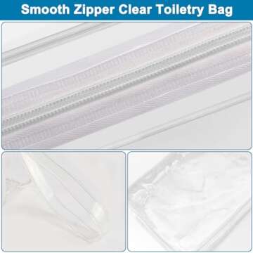 CGBE TSA Approved Clear Toiletry Bag for Travel Essentials