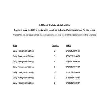 Daily Paragraph Editing Workbook for 5th Graders