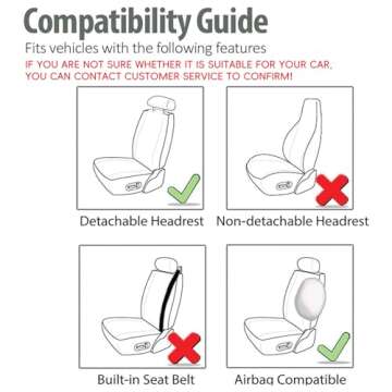 BABYBLU Waterproof Leather Car Seat Covers Full Set