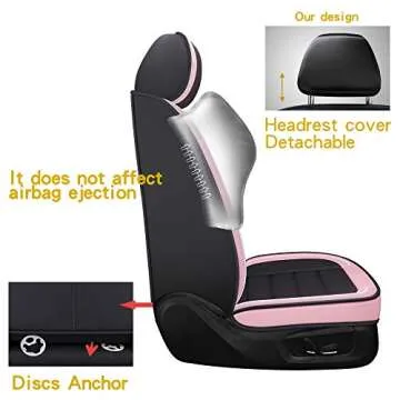 BABYBLU Waterproof Leather Car Seat Covers Full Set