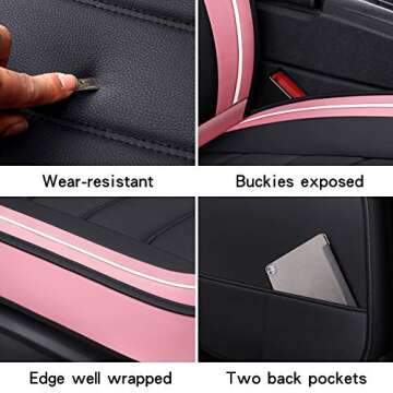 BABYBLU Waterproof Leather Car Seat Covers Full Set